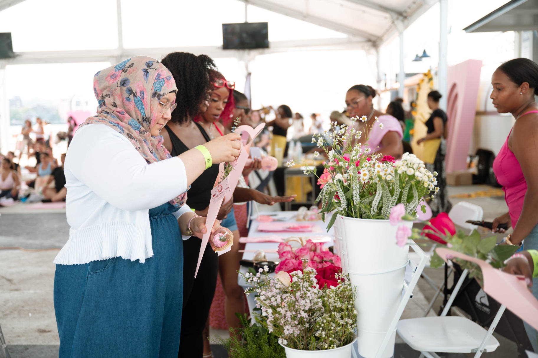 Flower bouquet activation